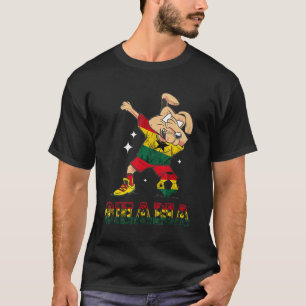 Camiseta Gana Cachorro Gana Bandeira Orgulho Gana Futebol G