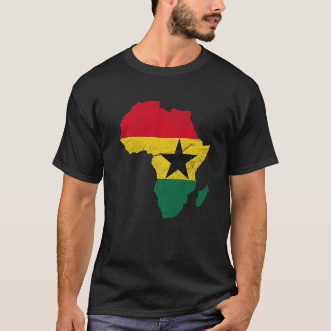Camiseta Gana Flag Africa Continent Silhouette Gift for Gh (Frente)