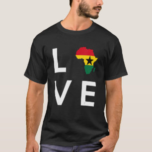 Camiseta Gana Flag Love Africa Continent Silhouette for Gh