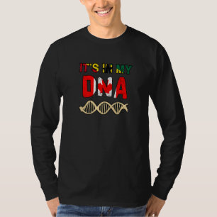 Camiseta Gana Ganês Canadá Canadense Bandeira Mão DNA Misto