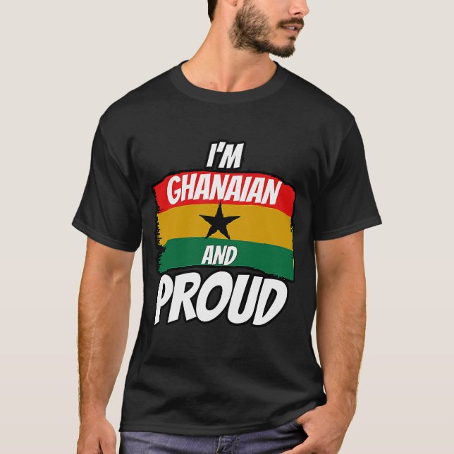Camiseta Gana Ghanaian Heart Love Proud Melanin Flag (Frente)