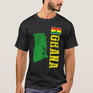Camiseta Gana Mapa Gana Bandeira Gana