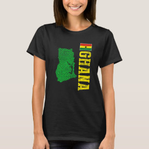 Camiseta Gana Mapa Gana Bandeira Gana