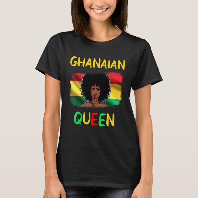 Camiseta Gana Rainha Gana Bandeira Gana Orgulho de Menina G (Frente)