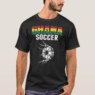 Camiseta Gana Soccer Ball In Net Goal Ghanian Futebol S