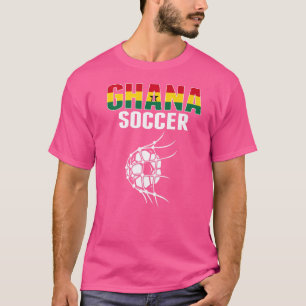 Camiseta Gana Soccer Ball In Net Goal Ghanian Futebol Su