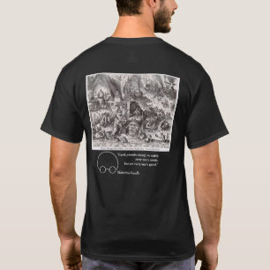 Camiseta Ganância, visões de Bruegel e Gandhi