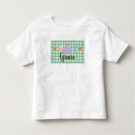 Camiseta Gancheta de Xadrez ou Nome de tratamento Toddler T