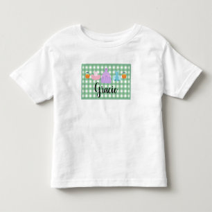 Camiseta Gancheta de Xadrez ou Nome de tratamento Toddler T