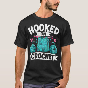 Camiseta Gancho de Crochê Divertido e Fofo Preso no Crochê