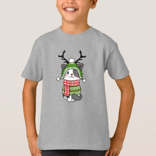 Camiseta Gancho de Natal de Gato Bonito Galore