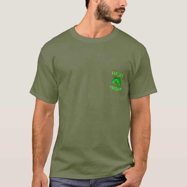 Camiseta Gancho De Peixes De Pesca Sortuda (Frente)