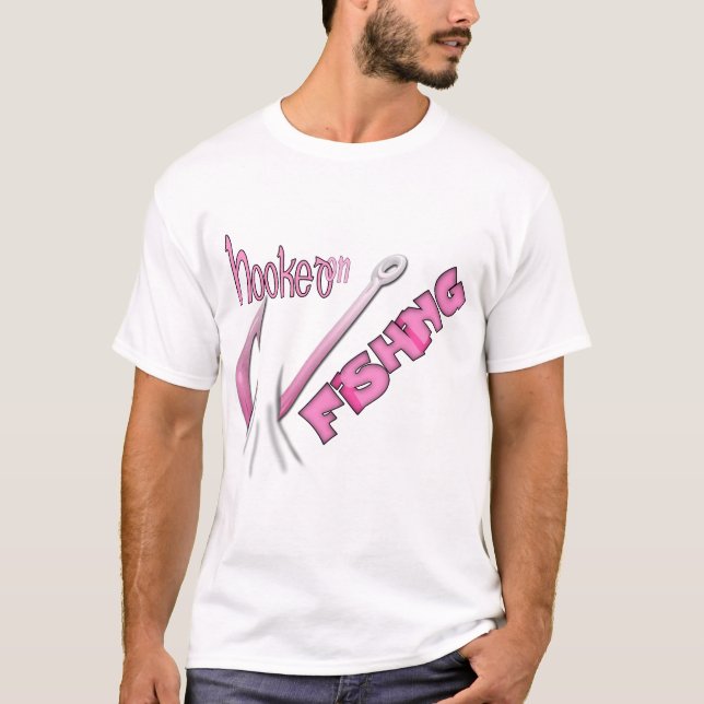 Camiseta Gancho De Pesca Rosa (Frente)