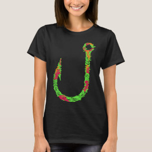 Camiseta Gancho de vara de pesca colorido