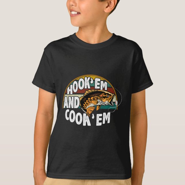 Camiseta Gancho Em Cook Em Pesca Sobrevoado Pescador (Frente)