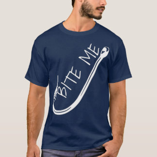 Camiseta Gancho Engraçado Me Morde De Pescar Humor