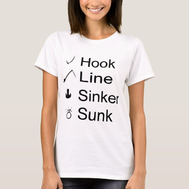 Camiseta Gancho, Linha, Sinker, Sunk (Frente)
