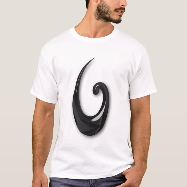Camiseta Gancho-obsidiana dos Maori-Peixes (Frente)