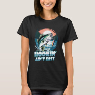 Camiseta Gancho retrô não é fácil de divertido pesca de rob