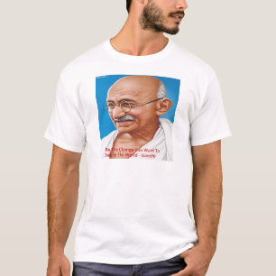 Camiseta Gandhi & Seja a Mudança Citação