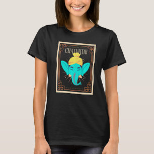 Camiseta Ganesh Chaturthi Hinduísmo Prosperidade Boa Fortun