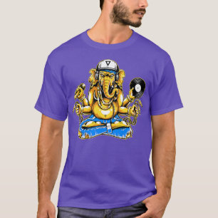 Camiseta Ganesha Com Instrumentos Musicais