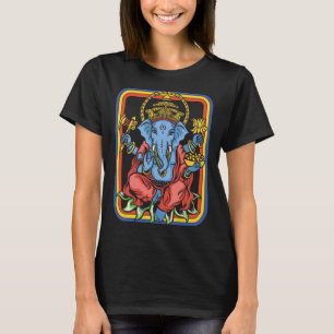 Camiseta Ganesha Deus Retro Yoga Espiritual Meditação V