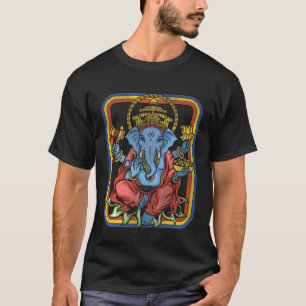 Camiseta Ganesha Deus Retro  Yoga  Espiritual  Meditação  V