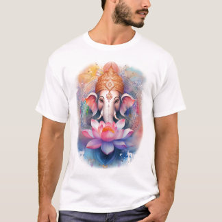 Camiseta Ganesha e lotus