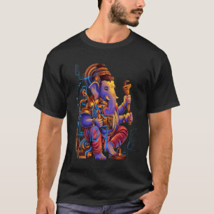 Camiseta Ganesha Puja Elefante Meditação Steampunk Hindu Y