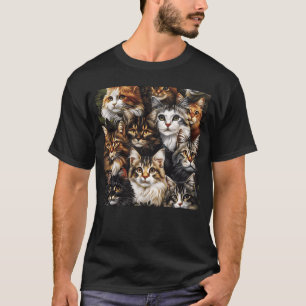 Camiseta Gang Curioso Gata Felinos Amigos Felinos Engraçado