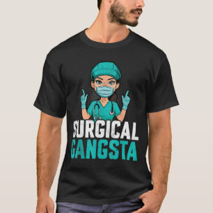 Camiseta Gangsta Cirúrgico Técnico de Cirurgia Tecnólogo Sc