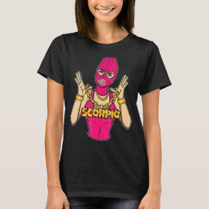 Camiseta Gangsta Girl Scorpio Mascarada Mulher Gangster Com