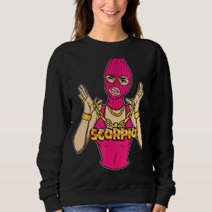 Camiseta Gangsta Girl Scorpio Mascarada Mulher Gangster Com