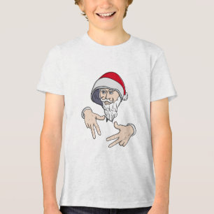 Camiseta Gangsta legal Hip Hop Hand Rap Santa Claus
