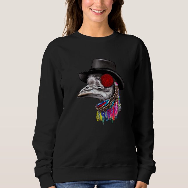Camiseta Gangsta Rap Ostrich Hat Necklaces  Animal Festival (Frente)