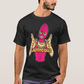 Camiseta Gangsta Rapariga Capricorn Mascarada Mulher Gangst