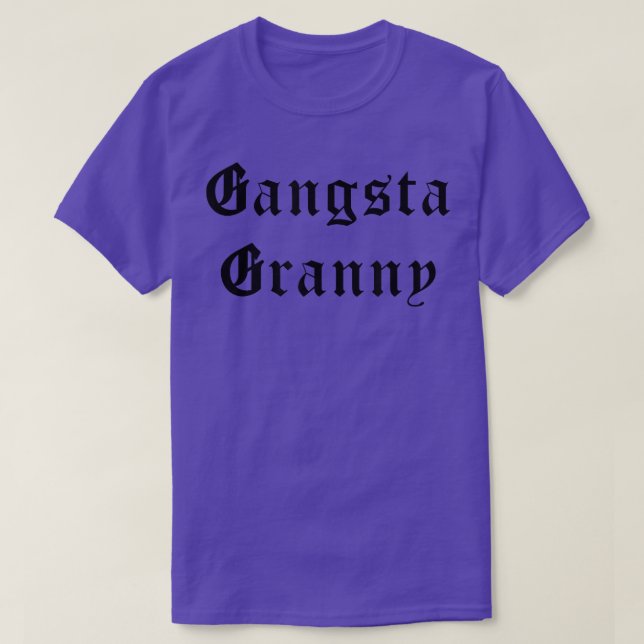 Camiseta Gangsta vovó avó vovó vovó vovó  (Frente do Design)