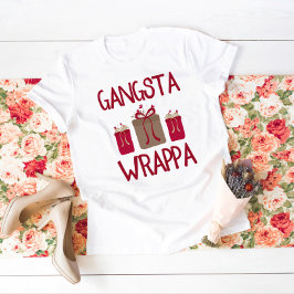 Camiseta Gangsta Wrappa Engraçado Natal