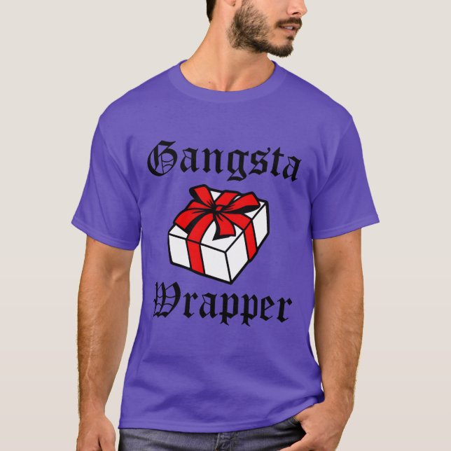 Camiseta Gangsta Wrapper engraçado no Natal (Frente)