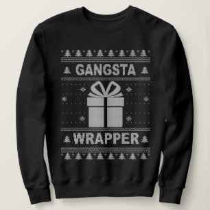 Camiseta Gangsta Wrapper Ugly Christmas Sweater.