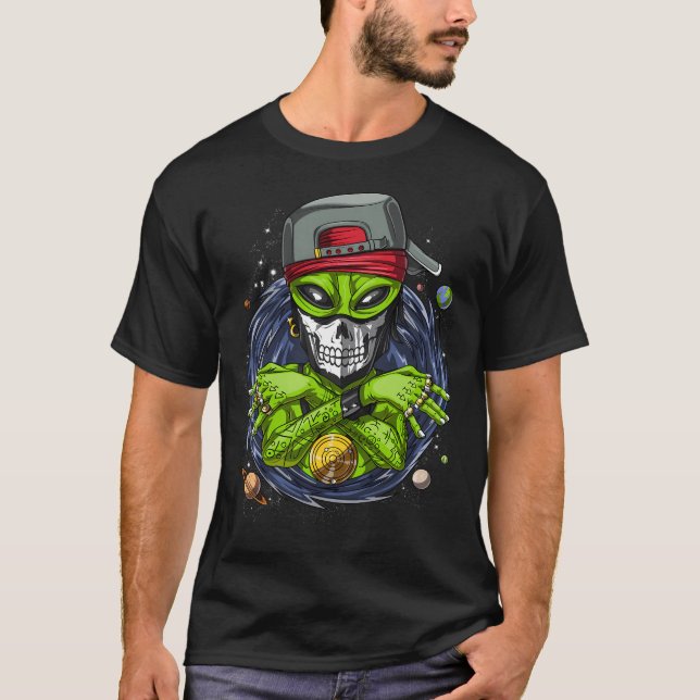 Camiseta GangstÐ° Alien Espaço OVNI (Frente)