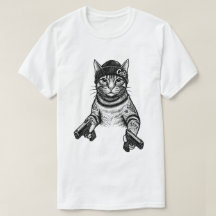 Gangster Cat Tattoo Art | Cool Streetwear Kitty