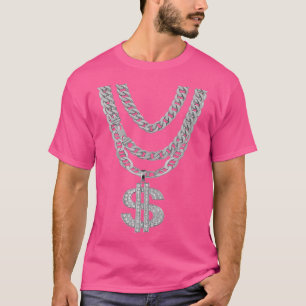 Camiseta Gangster Chain Shirt Barata Colar de Salto