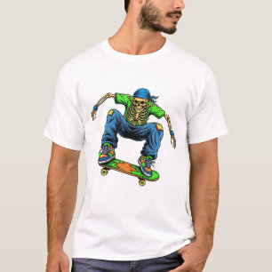 Camiseta Gangster de Arte de Rua do Crânio Legal d