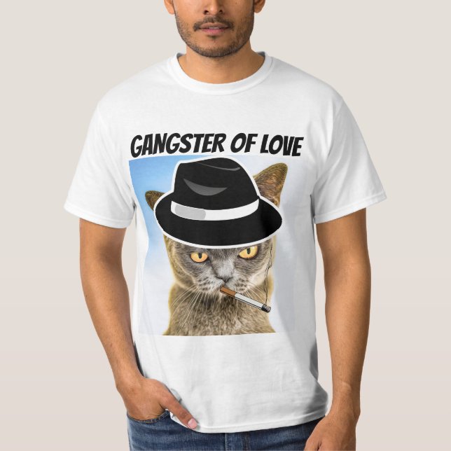 CAMISETA GANGSTER DE LOVE CAT T SHIRTS (Frente)