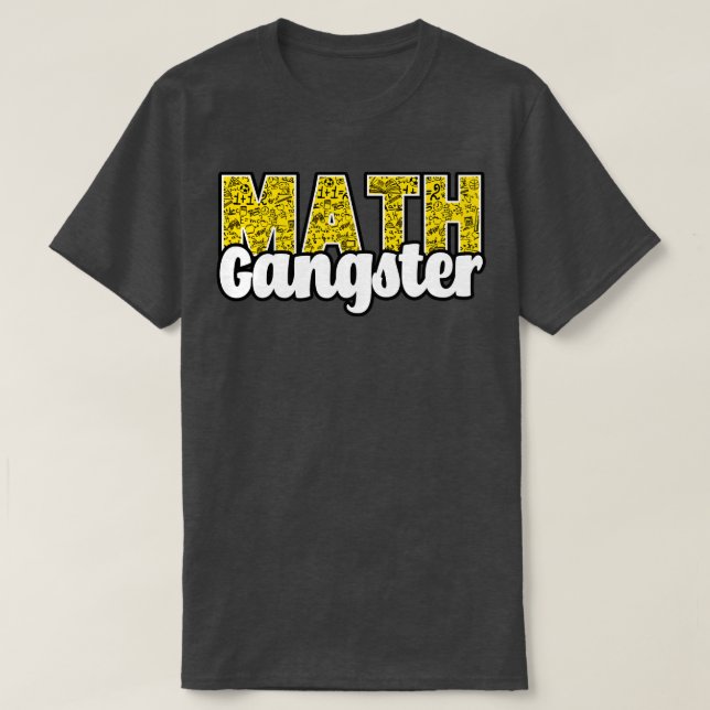 Camiseta Gangster de Matemática (Frente do Design)