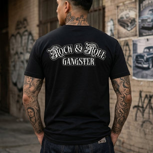 Camiseta Gangster de Rock and Roll golpe na retaguarda