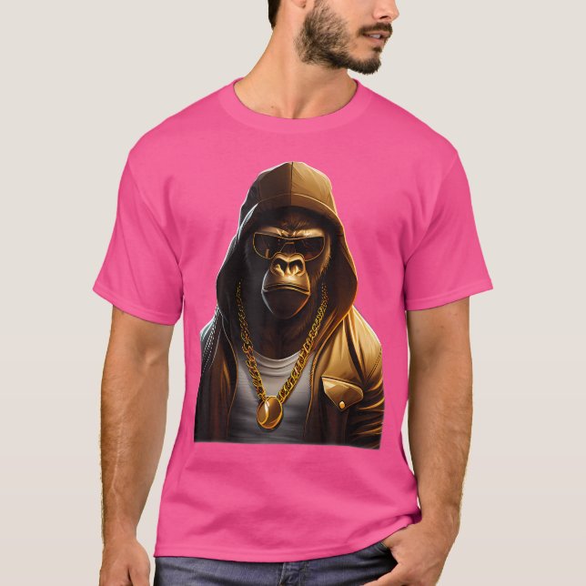 Camiseta Gangster Hip Hop Gorilla (Frente)