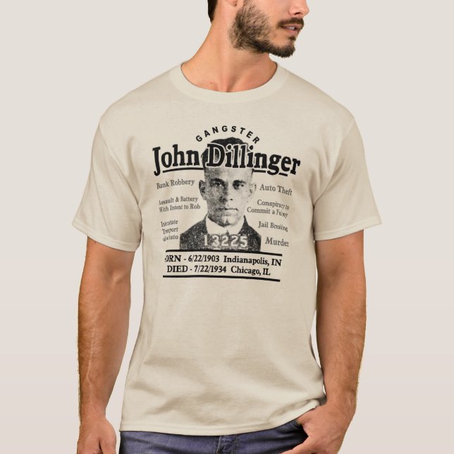 Camiseta Gangster John Dillinger (Frente)